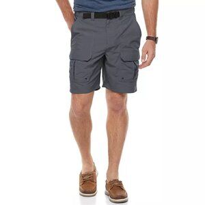 Croft & Barrow Men Classic Outdoor Cargo  Side Pockets Belted Shorts Size 32